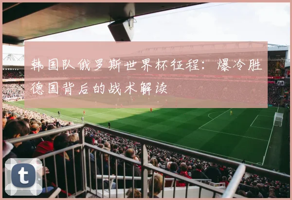 韩国队俄罗斯世界杯征程：爆冷胜德国背后的战术解读